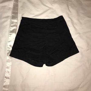 H&M High-Waisted Black Tap Shorts, Sz 4